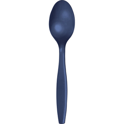 Bulk 288 pc Navy Plastic Spoons  - Solid Color Party Tableware by Creative Converting