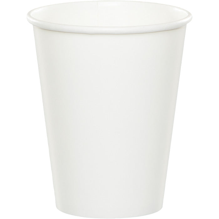 Bulk 240 pc White 9 oz Hot & Cold Cups - Solid Color Party Tableware by Creative Converting