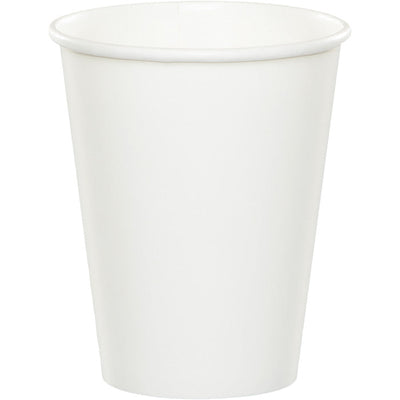Bulk 240 pc White 9 oz Hot & Cold Cups - Solid Color Party Tableware by Creative Converting