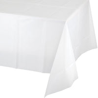 Bulk 12 pc White Plastic Table Covers 54 inch x 108 inch - Solid Color Party Tableware by Creative Converting