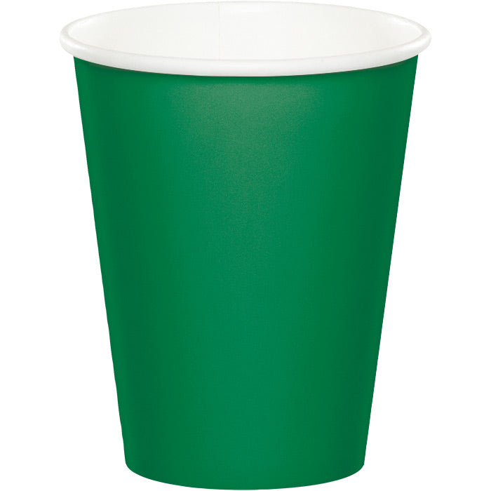 Bulk 240 pc Emerald Green 9 oz Hot & Cold Cups - Solid Color Party Tableware by Creative Converting