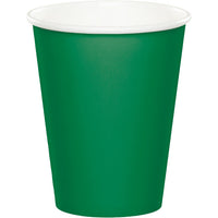 Bulk 240 pc Emerald Green 9 oz Hot & Cold Cups - Solid Color Party Tableware by Creative Converting
