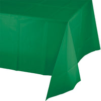 Bulk 12 pc Emerald Green Plastic Table Covers 54 inch x 108 inch - Solid Color Party Tableware by Creative Converting