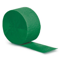 Bulk 12 pc Emerald Green Crepe Streamer 81 ft  - Solid Color Party Tableware by Creative Converting