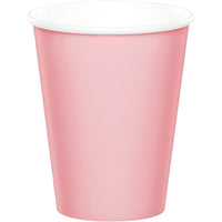 Bulk 240 pc Classic Pink 9 oz Hot & Cold Cups - Solid Color Party Tableware by Creative Converting