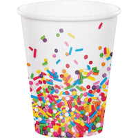 96 pc Bulk Confetti Sprinkles 9 oz Cups - Birthday Party Supplies by Creative Converting