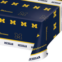 12 pc Bulk University of Michigan Plastic Table Covers - Sports Party Supplies by Creative Converting