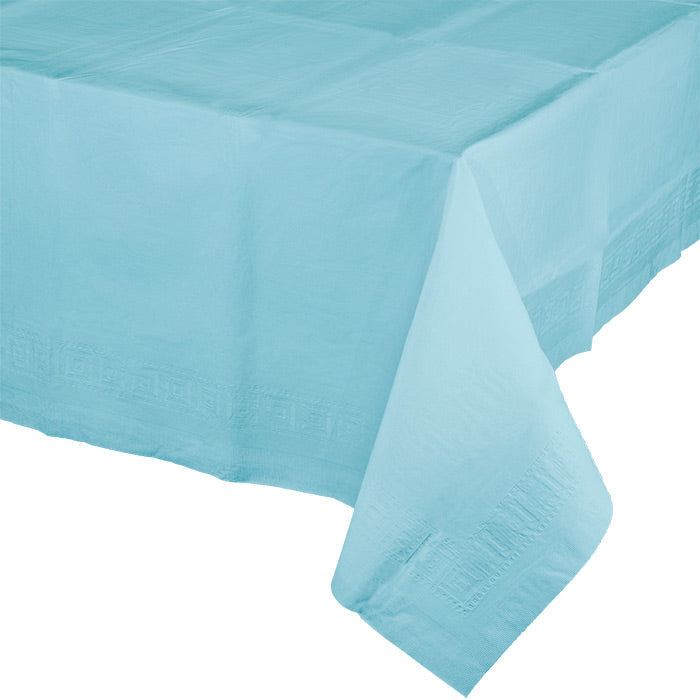 Bulk 6 pc Pastel Blue Paper Table Covers 54" x 108" - Solid Color Party Tableware by Creative Converting