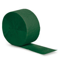 Bulk 12 pc Hunter Green Crepe Streamer 81 ft  - Solid Color Party Tableware by Creative Converting
