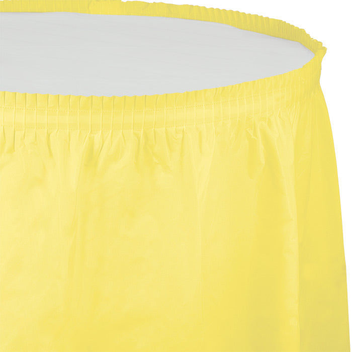Bulk 6 pc Mimosa Plastic Tableskirt 29 inch x 14 ft - Solid Color Party Tableware by Creative Converting