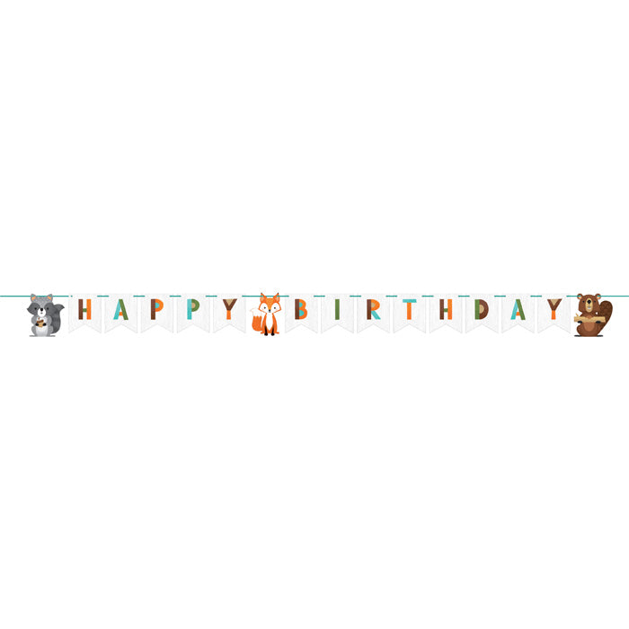 12 pc Bulk Wild One Woodland Banners - Birthday Party Supplies by Creative Converting