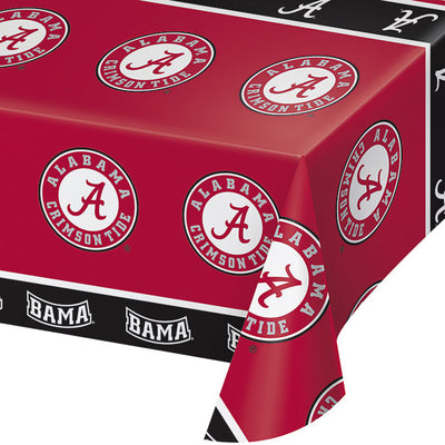 12 pc Bulk University of Alabama Plastic Table Covers - Sports Party Supplies by Creative Converting