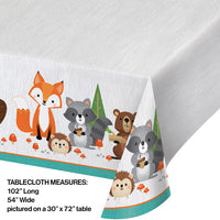 6ct Bulk Wild One Woodland Plastic Table Covers