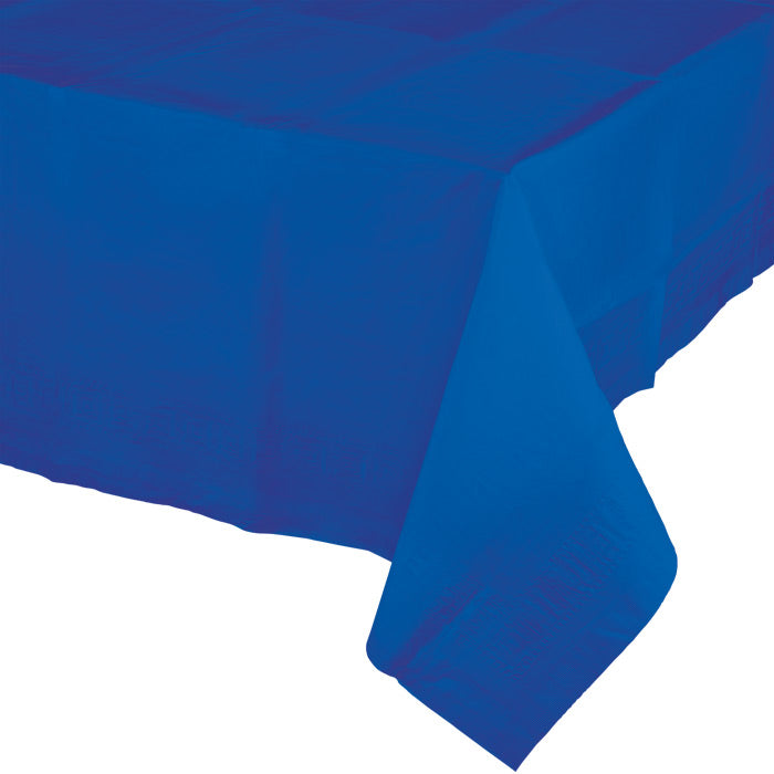 Bulk 6 pc Cobalt Blue Paper Table Covers 54" x 108" - Solid Color Party Tableware by Creative Converting