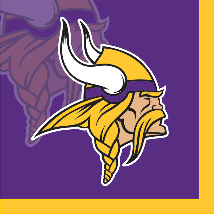 192 pc Bulk Minnesota Vikings Beverage Napkins - Sports Party Supplies by Creative Converting