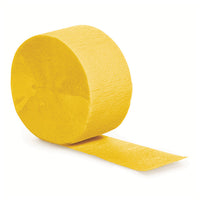 Bulk 12 pc School Bus Yellow Crepe Streamer 81 ft  - Solid Color Party Tableware by Creative Converting