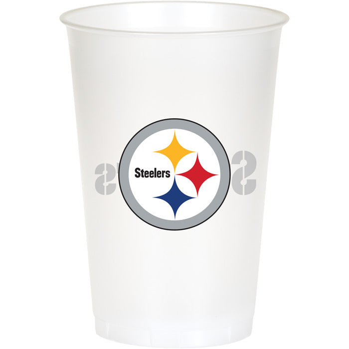 96 pc Bulk Pittsburgh Steelers 20 oz Plastic Cups - Sports Party Supplies by Creative Converting