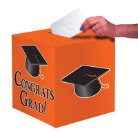6 pc Bulk Graduation Card Boxes Orange - Graduation Party Supplies by Creative Converting