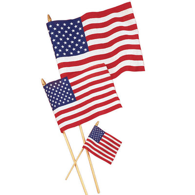 36 pc Bulk Medium Cloth American Flags - Patriotic and 4th of July Party Supplies by Creative Converting