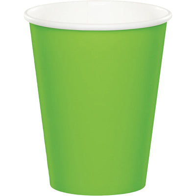 Bulk 96 pc Fresh Lime Green Value Friendly 9 oz Hot & Cold Cups - Solid Color Party Tableware by Creative Converting