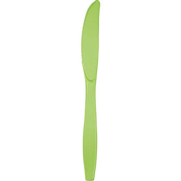 Bulk 288 pc Fresh Lime Green Plastic Knives  - Solid Color Party Tableware by Creative Converting