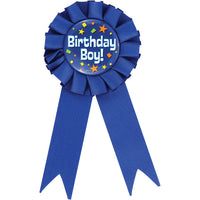 12 pc Bulk Birthday Boy Award Ribbons - Birthday Party Supplies by Creative Converting