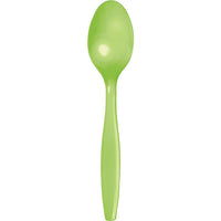 Bulk 288 pc Fresh Lime Green Plastic Spoons  - Solid Color Party Tableware by Creative Converting