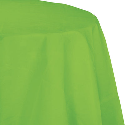 Bulk 12 pc Fresh Lime Round Paper Table Covers 82 inch - Solid Color Party Tableware by Creative Converting