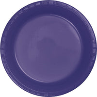 Bulk 240 pc Purple 6.75 inch Plastic Dessert Plates - Solid Color Party Tableware by Creative Converting