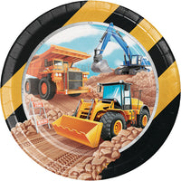 96 pc Bulk Big Dig Construction Dinner Plates - Birthday Party Supplies by Creative Converting