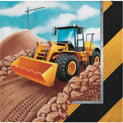 192 pc Bulk Big Dig Construction Beverage Napkins - Birthday Party Supplies by Creative Converting