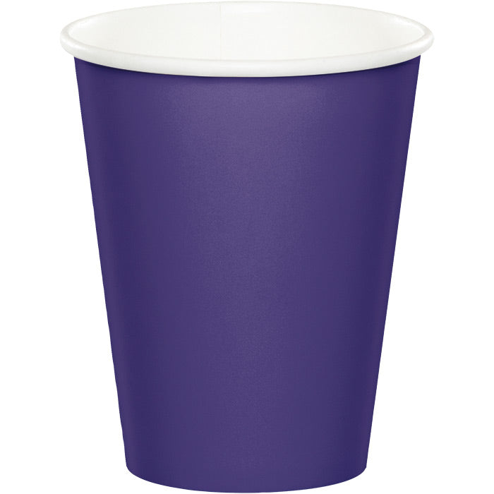 Bulk 240 pc Purple 9 oz Hot & Cold Cups - Solid Color Party Tableware by Creative Converting