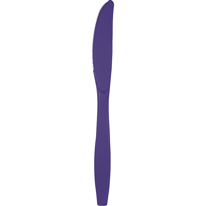 Bulk 288 pc Purple Plastic Knives  - Solid Color Party Tableware by Creative Converting