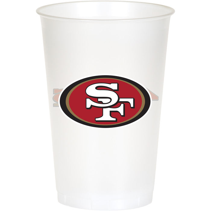 96 pc Bulk San Francisco 49ers 20 oz Plastic Cups - Sports Party Supplies by Creative Converting