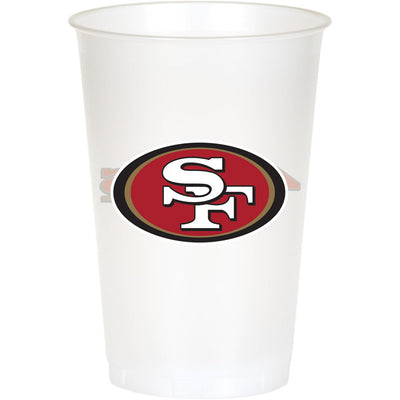 96/Case Bulk San Francisco 49ers 20 oz Plastic Cups