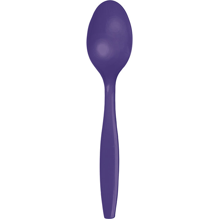 Bulk 288 pc Purple Plastic Spoons  - Solid Color Party Tableware by Creative Converting