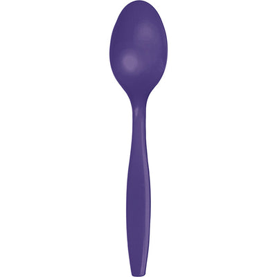Bulk 288 pc Purple Plastic Spoons  - Solid Color Party Tableware by Creative Converting