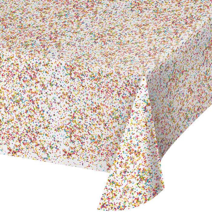 6 pc Bulk Confetti Sprinkles Plastic Table Covers - Birthday Party Supplies by Creative Converting