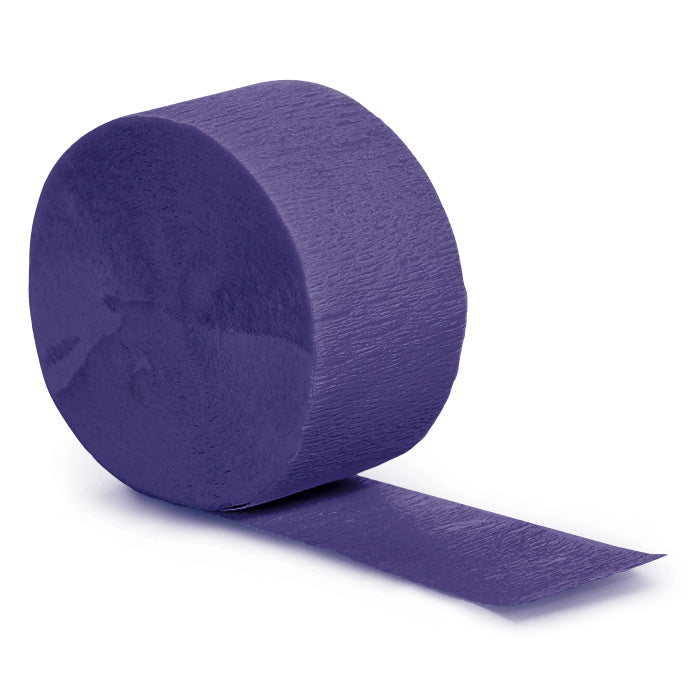 Bulk 12 pc Purple Crepe Streamer 81 ft  - Solid Color Party Tableware by Creative Converting