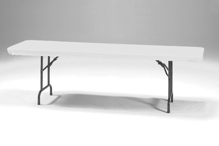Bulk 12 pc White Stay Put 29" x 72" Table Covers - Solid Color Party Tableware by Creative Converting