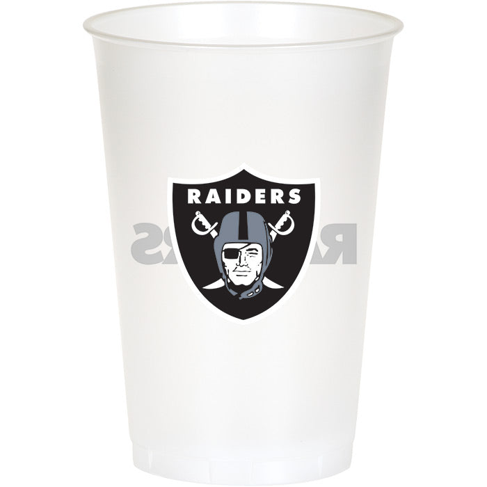 96 pc Bulk Las Vegas Raiders 20 oz Plastic Cups - Sports Party Supplies by Creative Converting