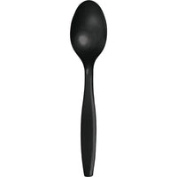Bulk 288 pc Black Velvet Plastic Spoons  - Solid Color Party Tableware by Creative Converting