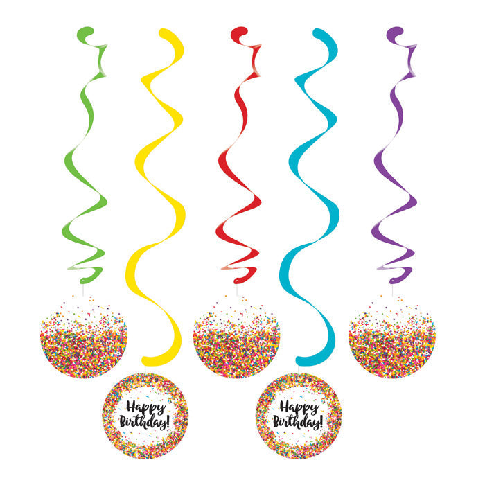 30 pc Bulk Confetti Sprinkles Dizzy Danglers - Birthday Party Supplies by Creative Converting