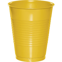 Bulk 240 pc School Bus Yellow 16 oz Plastic Cups - Solid Color Party Tableware by Creative Converting