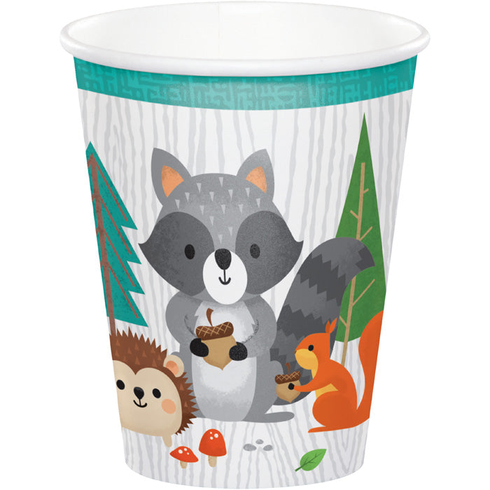 96 pc Bulk Wild One Woodland 9 oz Paper Cups - Birthday Party Supplies by Creative Converting