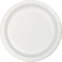 Bulk 240 pc White Paper 6.75 inch Dessert Plates - Solid Color Party Tableware by Creative Converting