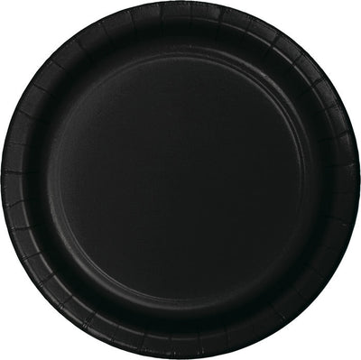 Bulk 240 pc Black Velvet Paper 6.75 inch Dessert Plates - Solid Color Party Tableware by Creative Converting