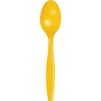 Bulk 288 pc School Bus Yellow Plastic Spoons  - Solid Color Party Tableware by Creative Converting