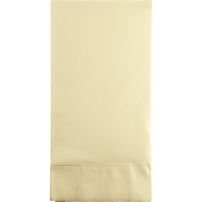 Bulk 192 pc Ivory 3 Ply Guest Towels  - Solid Color Party Tableware by Creative Converting
