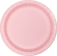 Bulk 240 pc Classic Pink Paper 6.75 inch Dessert Plates - Solid Color Party Tableware by Creative Converting